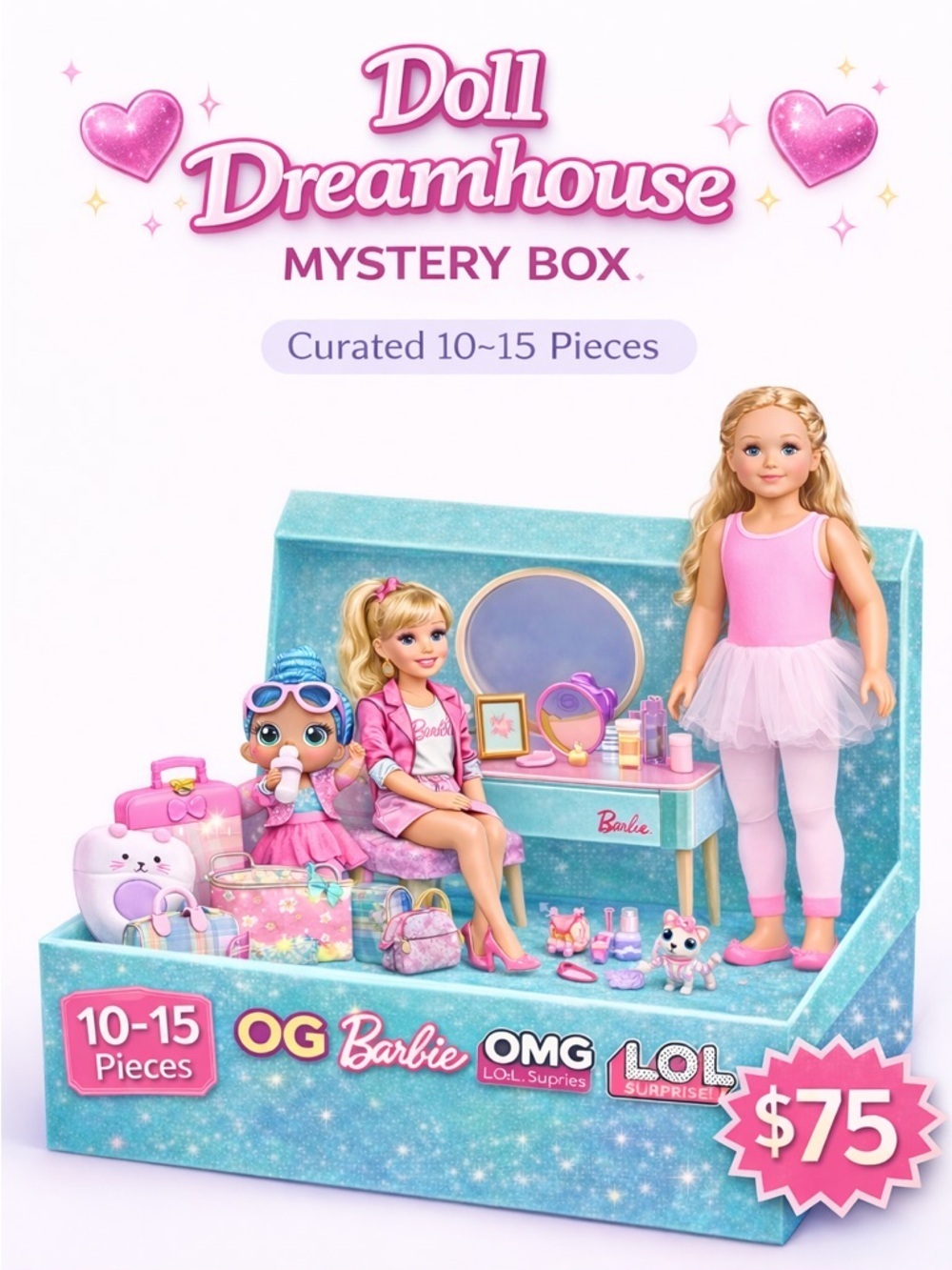 🩷 Doll Dreamhouse Mystery Box 🎁 Barbie • OG • OMG • LOL Surprise Curated Bundle